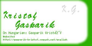 kristof gasparik business card